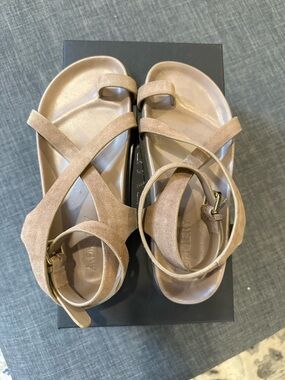 A. Emery Jalen Slim Suede Sandals